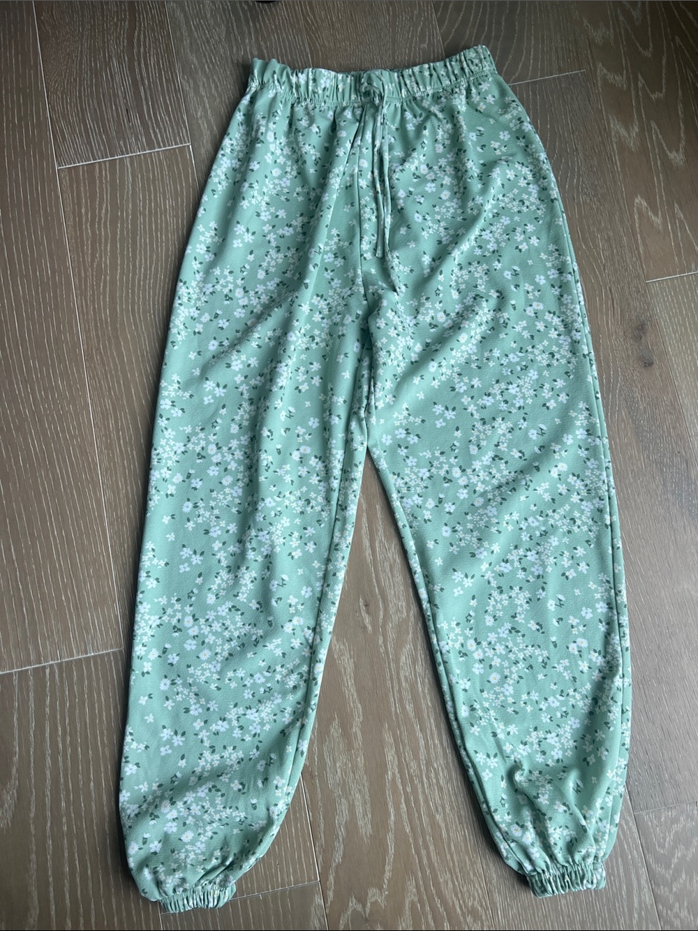 Floral Mint Green Pants